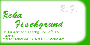reka fischgrund business card